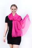 (image for) Light Solid Chiffon Shawl Fuschia