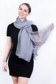 (image for) Light Solid Chiffon Shawl Grey