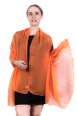 (image for) Light Solid Chiffon Shawl Orange