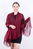 (image for) Light Solid Chiffon Shawl Burgundy