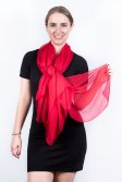 (image for) Light Solid Chiffon Shawl Red