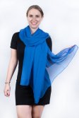 (image for) Light Solid Chiffon Shawl Royal Blue