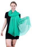 (image for) Light Solid Chiffon Shawl Mint Green