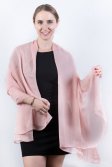 (image for) Light Solid Chiffon Shawl Pink Champagne