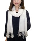 (image for) Ombre Solid Print Scarf Ivory
