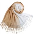 (image for) Ombre Solid Print Scarf Camel/White