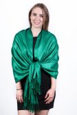 (image for) Silky Soft Solid Pashmina Scarf Dark Green Dozen (12 Pcs)