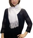 (image for) Winter Cashmere Feel Scarf Silver White