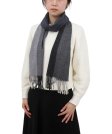 (image for) Cashmere Feel Plaid Scarf Grey