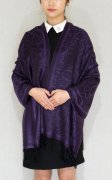 (image for) Circle Design Pashmina Dark Purple