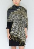 (image for) Gorgeous Paisley Pashmina Dark Grey