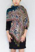 (image for) Gorgeous Paisley Pashmina Teal