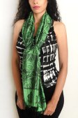 (image for) Rose Border Pashmina Green