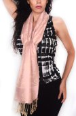 (image for) Rose Border Pashmina LightPink/Beige