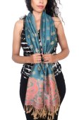 (image for) Dots Paisley Pashmina Teal