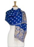 (image for) Dots Paisley Pashmina Royal Blue