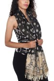 (image for) Dots Paisley Pashmina Black/ Gold