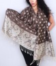 (image for) Dots Paisley Pashmina Coffee