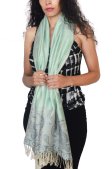 (image for) Dots Paisley Pashmina Honeydew/White