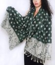 (image for) Dots Paisley Pashmina Dark Green