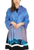 (image for) Paisley Leaves Pashmina Blue / Purple