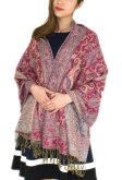(image for) Classic Paisley Pashmina Scarf Hot Pink
