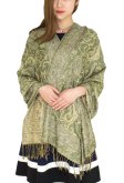(image for) Classic Paisley Pashmina Scarf Green