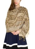 (image for) Classic Paisley Pashmina Scarf Brown