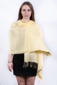 (image for) Silky Soft Solid Pashmina Scarf Yellow Dozen (12 Pcs)