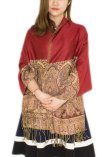 (image for) Luxury 2ply Pasiley Pashmina Dark Red