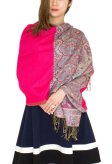 (image for) Luxury 2ply Pasiley Pashmina Hot Pink