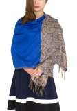 (image for) Luxury 2ply Pasiley Pashmina Royal Blue