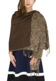 (image for) Luxury 2ply Pasiley Pashmina Coffee