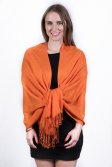 (image for) Silky Soft Solid Pashmina Scarf Orange Dozen (12 Pcs)