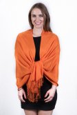 (image for) Silky Soft Solid Pashmina Scarf Orange Dozen (12 Pcs)