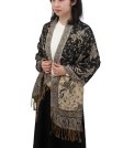 (image for) Jacquard Paisley Pashmina 2-Ply Black/Cream