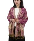 (image for) Jacquard Paisley Pashmina 2-Ply Magenta