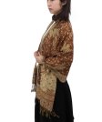 (image for) Jacquard Paisley Pashmina 2-Ply Brown