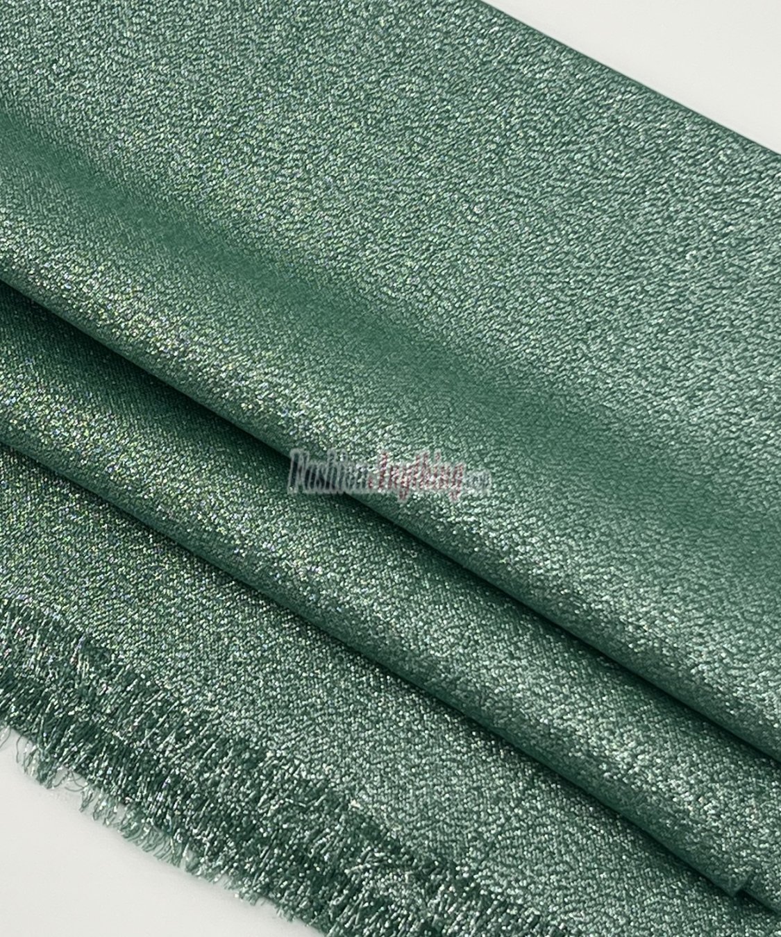 (image for) Solid Shimmer Pashmina Shawl Green