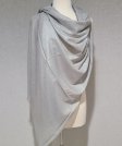(image for) Solid Shimmer Pashmina Shawl Silver