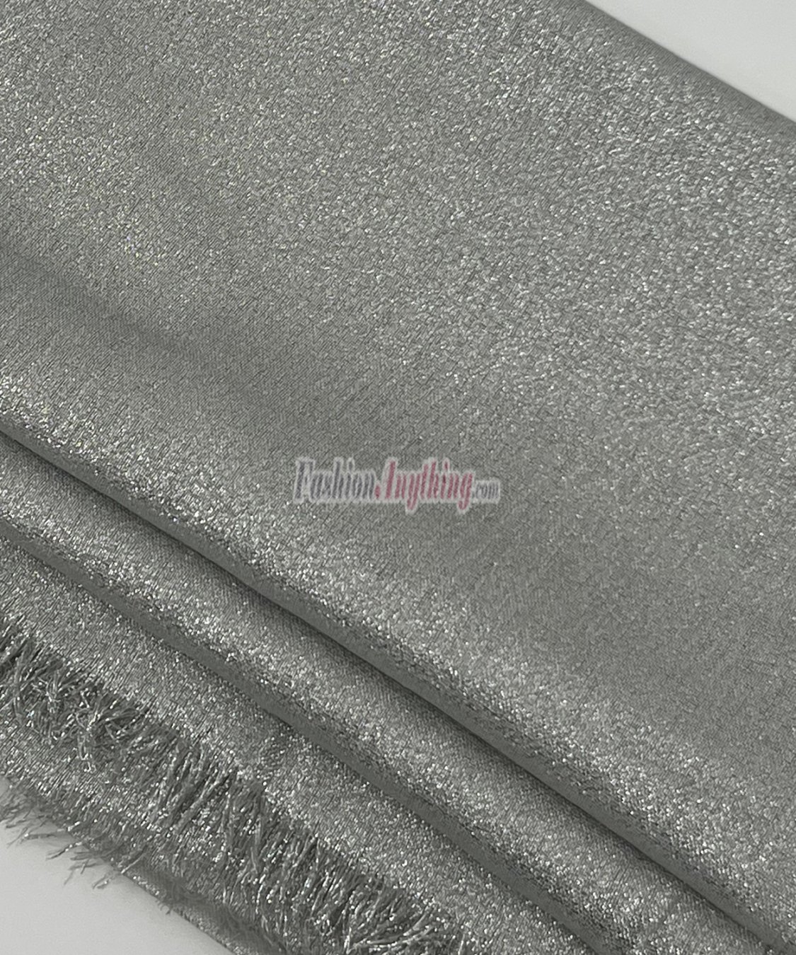 (image for) Solid Shimmer Pashmina Shawl Silver