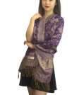 (image for) Jacquard Paisley Pashmina 2-Ply Purple