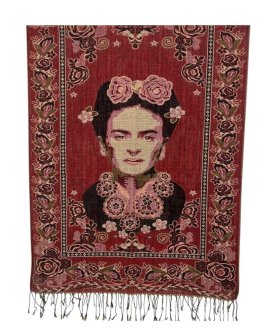 Divine Frida Kahlo Pashmina Maroon