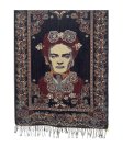 (image for) Divine Frida Kahlo Pashmina Black/Burgundy