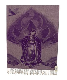 Virgin Mary Pashmina Purple