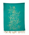(image for) Marijuana leaves Pattern Pashmina Turquoise