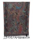 (image for) Reversible Paisley Pashmina Teal/Black Multi