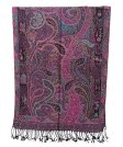 (image for) Reversible Paisley Pashmina Wine/Black Multi