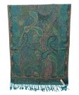 (image for) Reversible Paisley Pashmina Ocean Multi