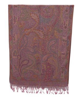 Reversible Paisley Pashmina Pink Multi